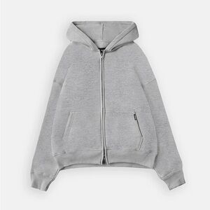 Hours Drop Shoulder Zip Hoodie - M